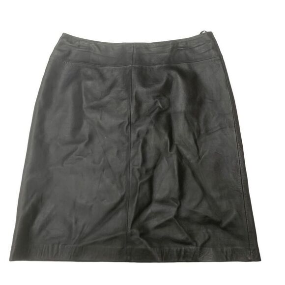 Vintage Leather Skirt - Picture 1 of 6
